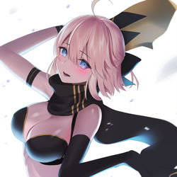 This is a pixiv picture whose title is 水着沖田さんありがとう.