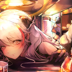 This is a pixiv picture whose title is 酔っ払いオイゲンちゃん.