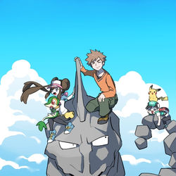This is a pixiv picture whose title is ポケモンマスターズ‼.