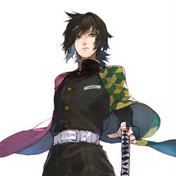 This is a pixiv picture whose title is 鬼滅の刃 水柱.
