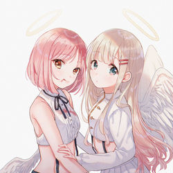 This is a pixiv picture whose title is 天使ちゃんず.