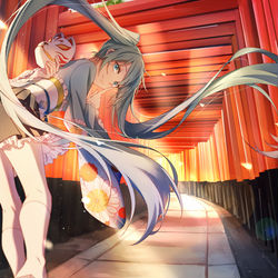 This is a pixiv picture whose title is 伏見稲荷.
