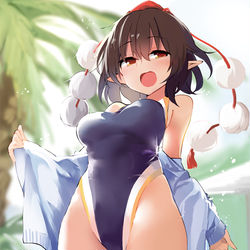 This is a pixiv picture whose title is 水着文ちゃん.
