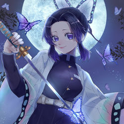 This is a pixiv picture whose title is 胡蝶しのぶ.