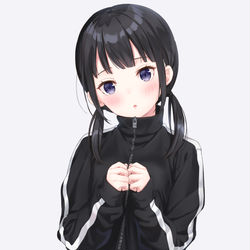 This is a pixiv picture whose title is おさげジャージ.