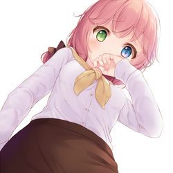 This is a pixiv picture whose title is オッドアイ娘.
