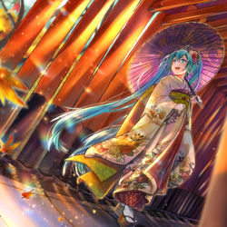 This is a pixiv picture whose title is 秋の涼風.