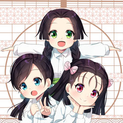 This is a pixiv picture whose title is Naho Kiyo Sumi.