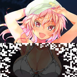 This is a pixiv picture whose title is スマホを揺らすと胸も揺れる.