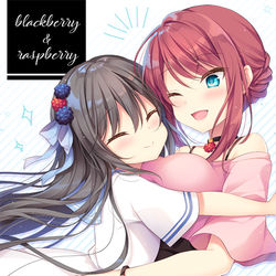 This is a pixiv picture whose title is むぎゅ！.