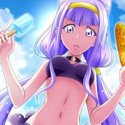 This is a pixiv picture whose title is ルールー水着絵.