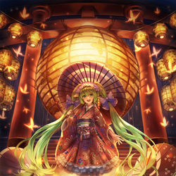 This is a pixiv picture whose title is 京の明かりに舞う華よ。.