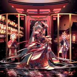 This is a pixiv picture whose title is 極楽.