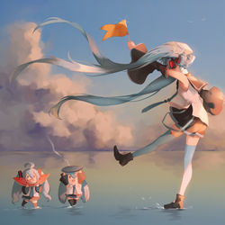 This is a pixiv picture whose title is 夏を終わらせに行こう.