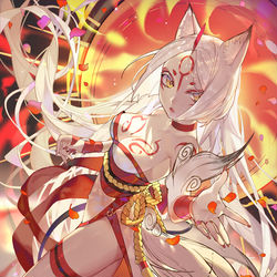 This is a pixiv picture whose title is Okami - Human Amaterasu.