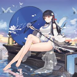 This is a pixiv picture whose title is 天池洗脚逸仙.