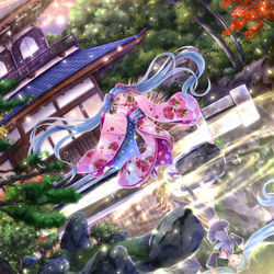 This is a pixiv picture whose title is 銀閣寺、色彩の中で。.