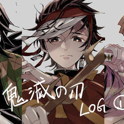 This is a pixiv picture whose title is 鬼滅LOG01.