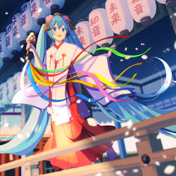 This is a pixiv picture whose title is 未来の音色.