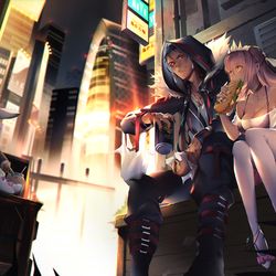 This is a pixiv picture whose title is 【FGO】プライベートな２人.