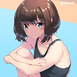 This is a pixiv picture whose title is 145センチ.