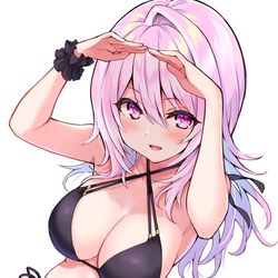 This is a pixiv picture whose title is 黒水着桜さん.
