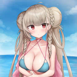 This is a pixiv picture whose title is 水着フォーミダブル.