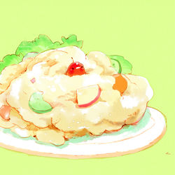 This is a pixiv picture whose title is 甘いポテトサラダ.
