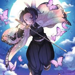 This is a pixiv picture whose title is 蝶々.