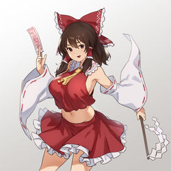 This is a pixiv picture whose title is 霊夢.