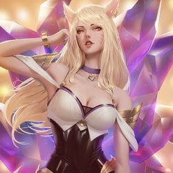 This is a pixiv picture whose title is K/DA Ahri.