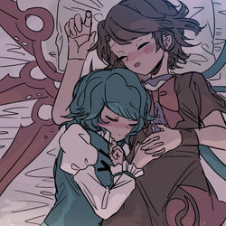This is a pixiv picture whose title is こがぬえ添い寝.