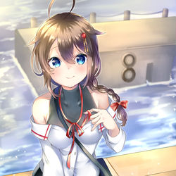 This is a pixiv picture whose title is 時雨ちゃんそわそわしててめちゃくちゃ可愛かった.