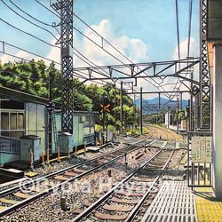 This is a pixiv picture whose title is 夏雲の果て　狭山市稲荷山.