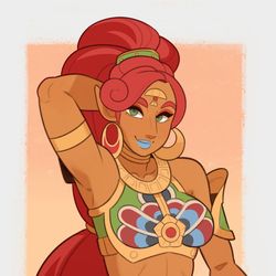 This is a pixiv picture whose title is TloZ Breath of the Wild, Urbosa.