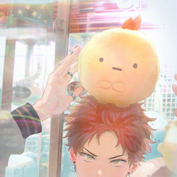 This is a pixiv picture whose title is くうこうくんとえびふらいのしっぽクッション.