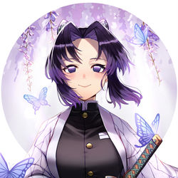 This is a pixiv picture whose title is 胡蝶しのぶ.