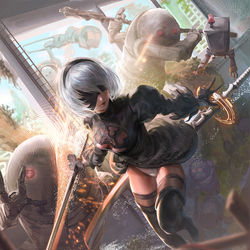 This is a pixiv picture whose title is DUEL.