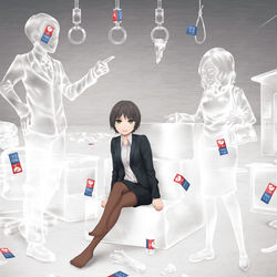 This is a pixiv picture whose title is ガラスの従来.