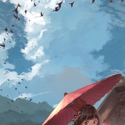 This is a pixiv picture whose title is 残暑.