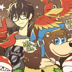 This is a pixiv picture whose title is スマブラDLC組ダンス部.