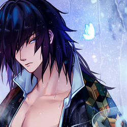This is a pixiv picture whose title is 冨岡義勇.