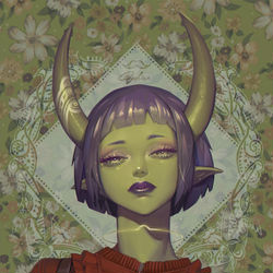 This is a pixiv picture whose title is olive girl.