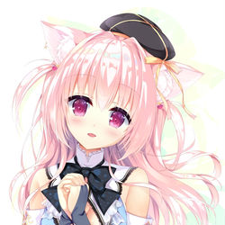 This is a pixiv picture whose title is ねこみみピンクちゃん.