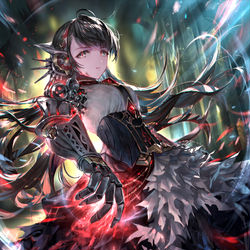 This is a pixiv picture whose title is リーダースキン付きカード「真紅の抗戦者・モノ」.