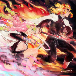 This is a pixiv picture whose title is 炎の系譜.