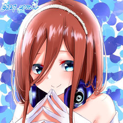 This is a pixiv picture whose title is 花嫁三玖さん🎧.