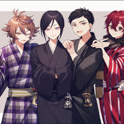 This is a pixiv picture whose title is 大将組＋貞ちゃんみっちゃん.