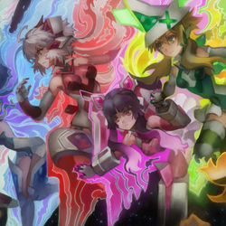 This is a pixiv picture whose title is Meteroite Falling.