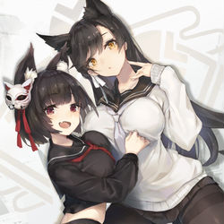 This is a pixiv picture whose title is 山城†愛宕.